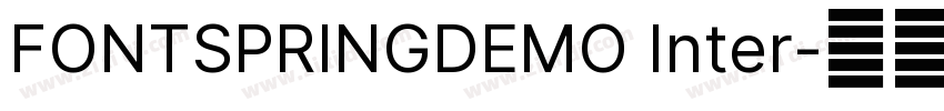 FONTSPRINGDEMO Inter字体转换